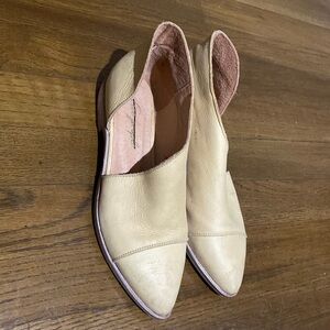 Free people leather beige shoes 37